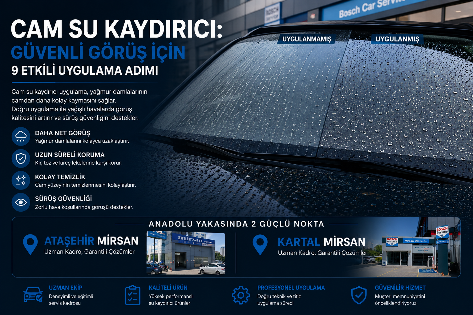 Cam Su Kaydırıcı: Güvenli Görüş İçin 9 Etkili Uygulama Adımı