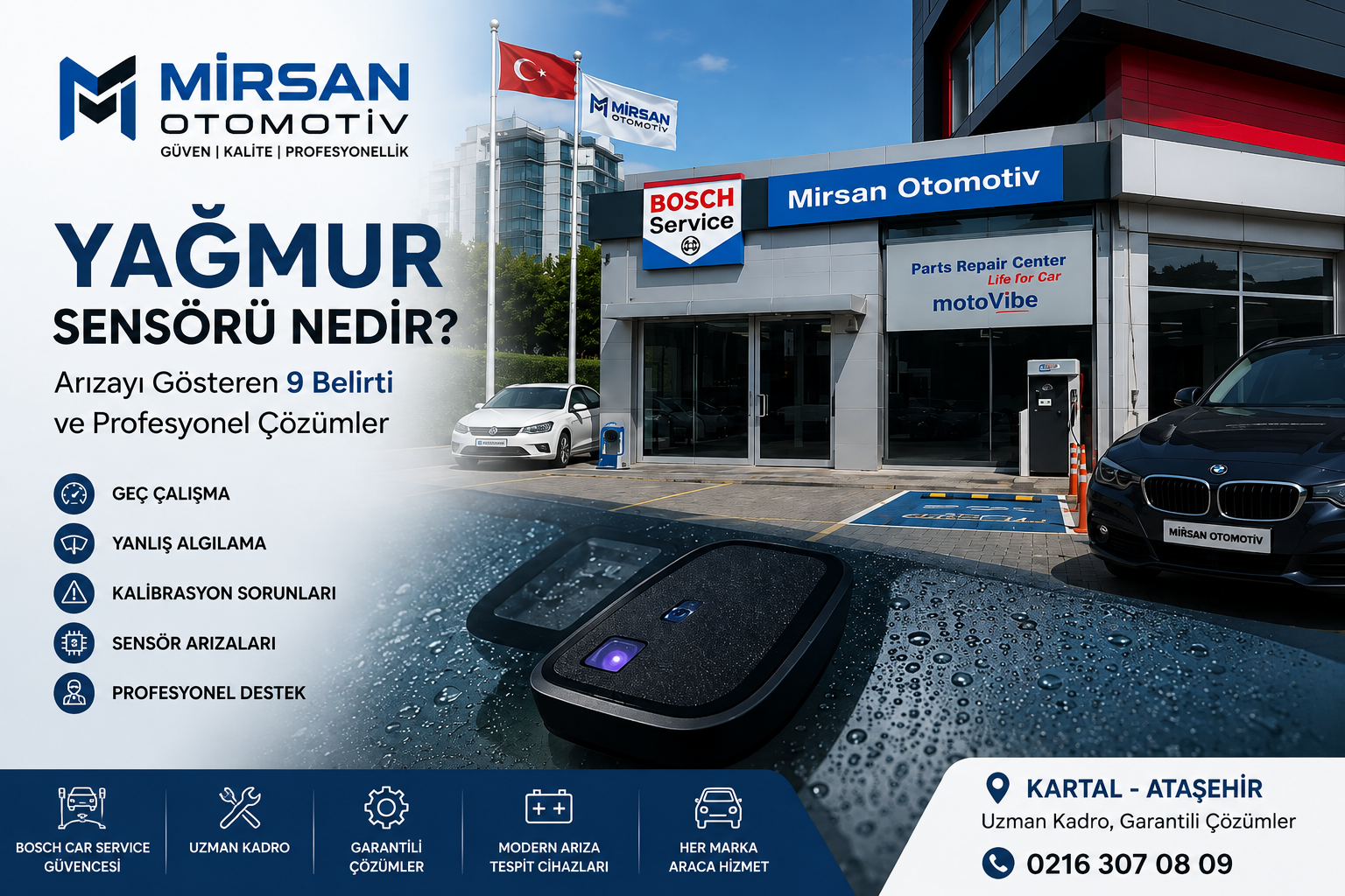 Yağmur Sensörü Nedir? Arızayı Gösteren 9 Kritik Belirti