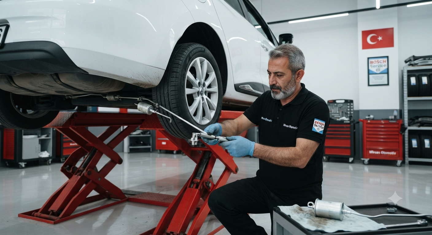Mirsan Otomotiv Bosch Car Service Anadolu Yakası servisinde profesyonel yakıt filtresi değişimi ve bakım uygulamaları