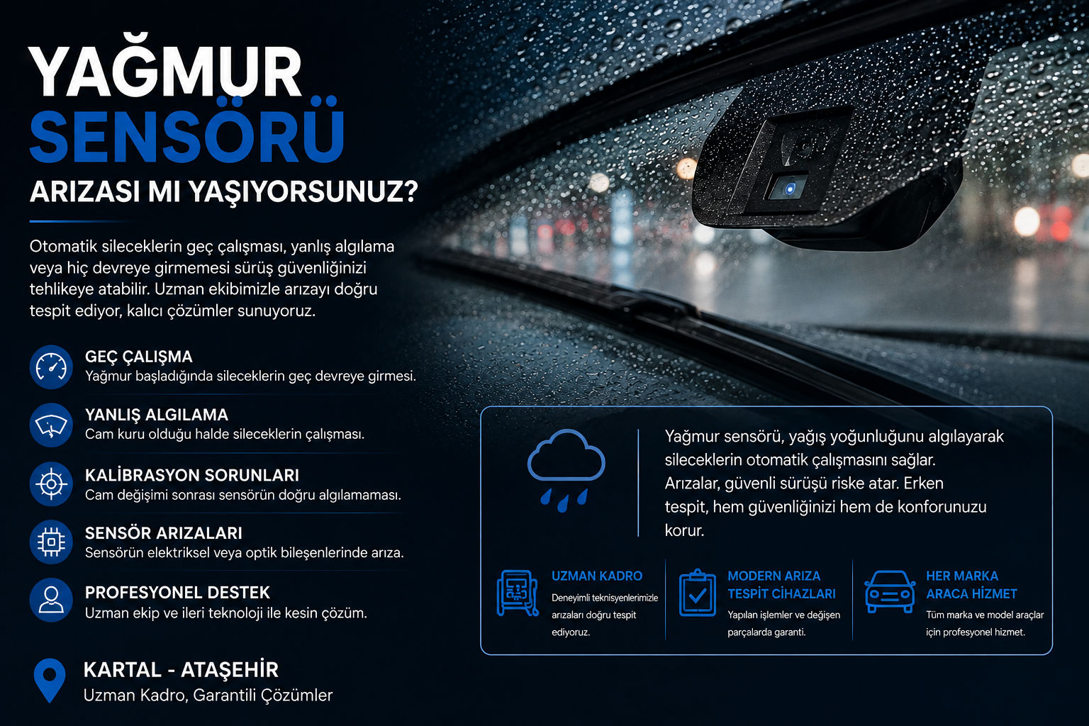 Yağmur Sensörü Arızası: Güvenli Sürüş İçin 9 Kritik Kontrol